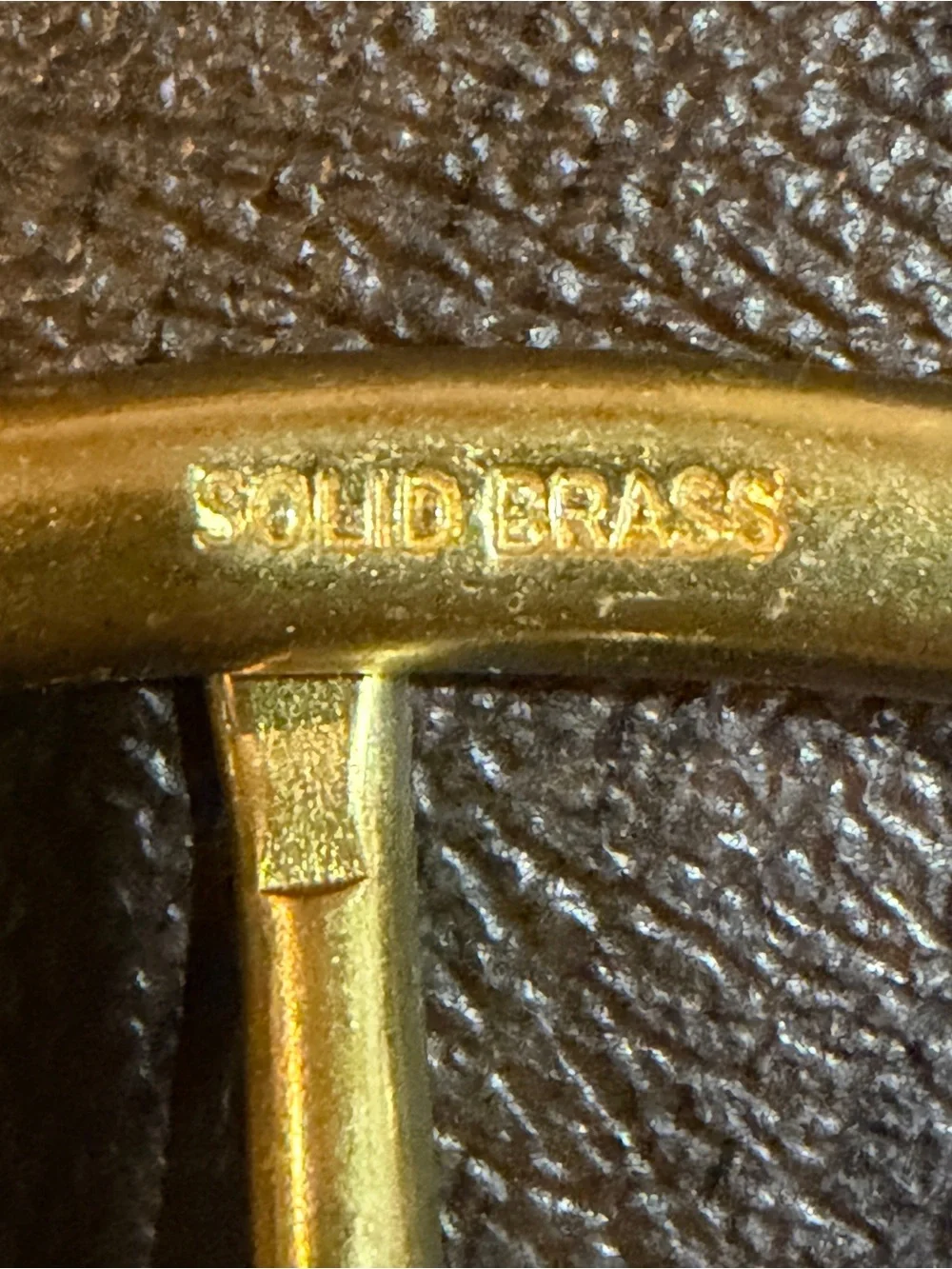Vineyard Vines Pheasant Leather Canvas Brown Men’s Belt Brass Buckle Sz 34